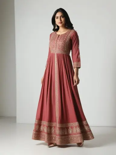 Plus-Size Anarkali Kurti
